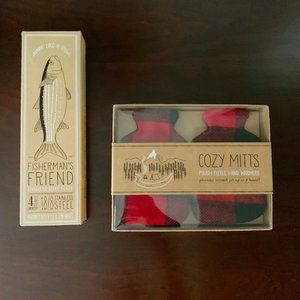 Pottery Barn NWT Fish Flask and Cozy Mitts